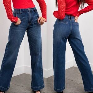 KanCan Estilo High Rise Wide Leg Women's Trouser Jeans size W9-28